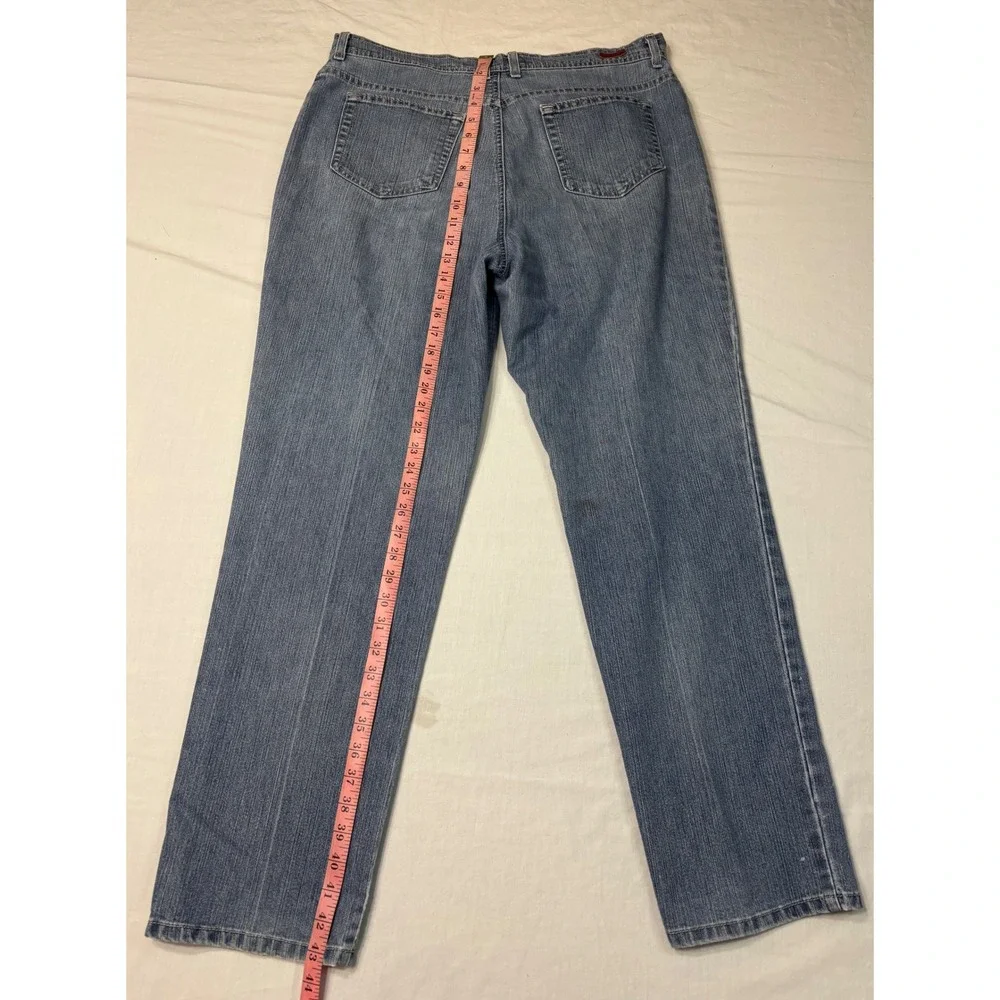 Gloria Vanderbilt Amanda Jeans Womens 16 Average Blue Straight Leg Medium Wash